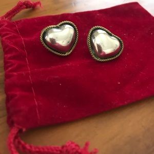 Sterling Heart Post Earrings